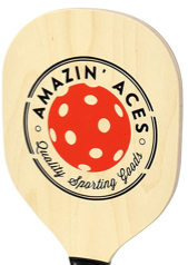 Amazin' Aces Wood Pickleball Paddle